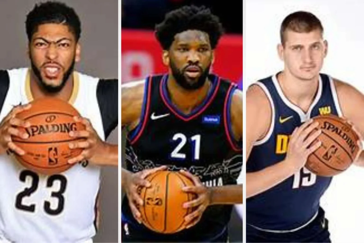 Compare NBA players Anthony Davis, Joel Embiid, and Nikola Jokić in the battle of big men—who rules the NBA?