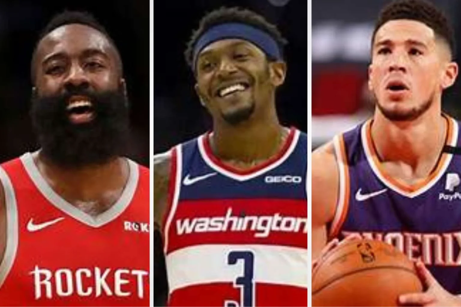 Compare NBA players James Harden, Bradley Beal, and Devin Booker—scoring legends with unique stories battling for supremacy.