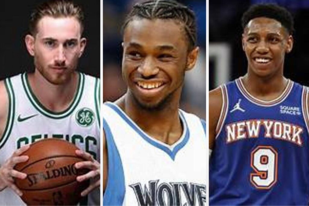 Compare NBA players Gordon Hayward, Andrew Wiggins, and RJ Barrett as the top wing player.