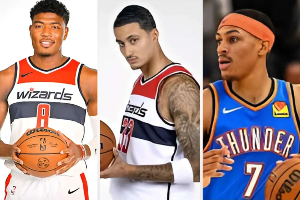 Compare NBA players Rui Hachimura, Kyle Kuzma, and Darius Bazley in skills and potential.