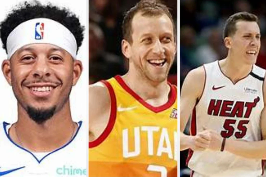 Compare NBA players Seth Curry, Joe Ingles, and Duncan Robinson in shooting accuracy and performance.