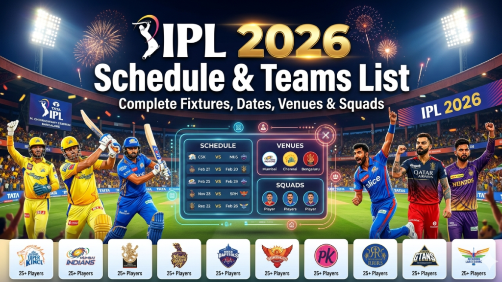 IPL 2026 Schedule and Teams
