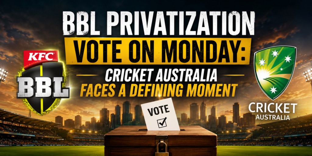BBL Privatization Vote on Monday: Cricket Australia Faces a Defining Moment BBL Privatization