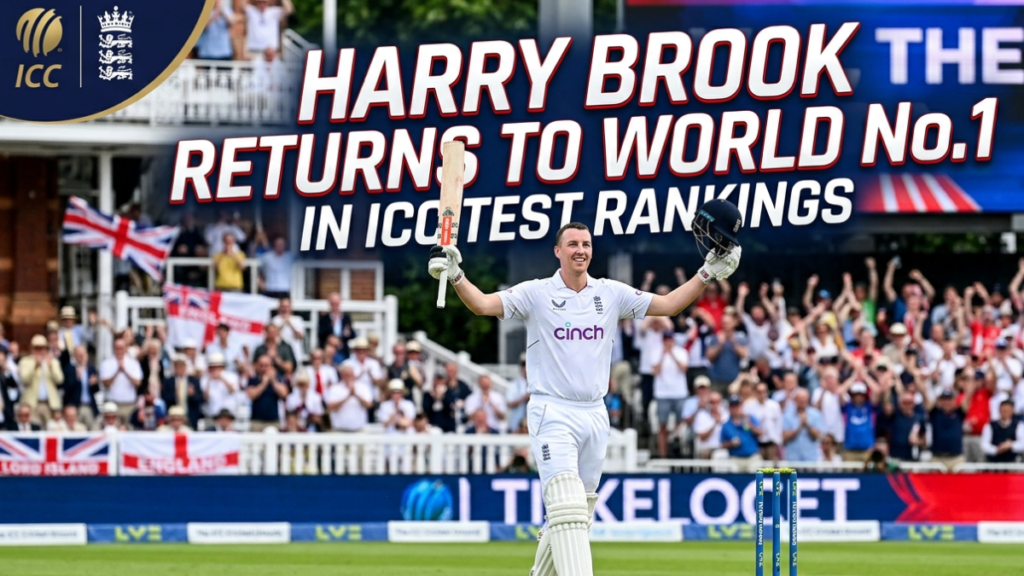 Harry Brook Returns to World No.1 in ICC Test Rankings | Sportsgotec ICC Test Rankings