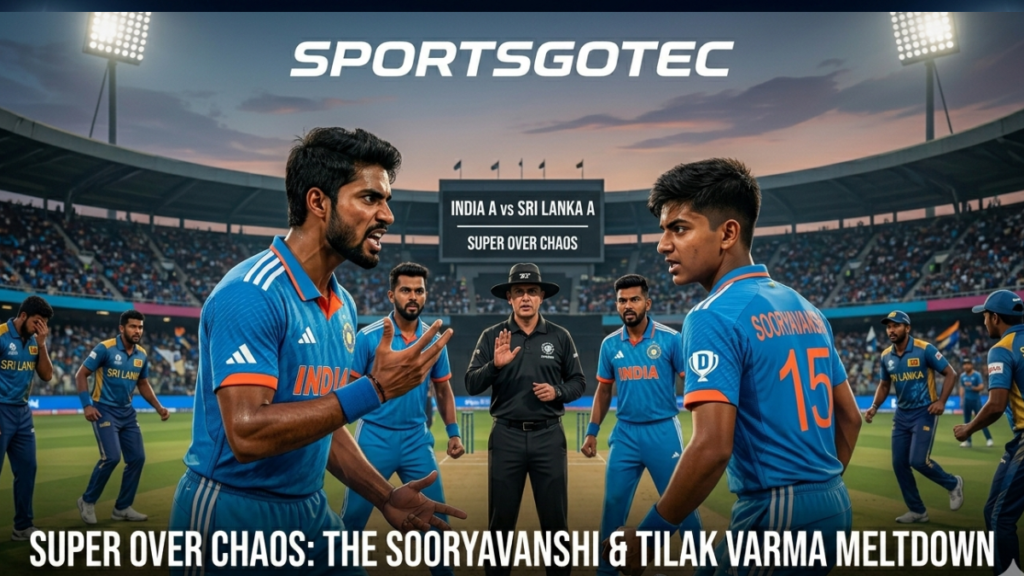 Why Are Sooryavanshi and Tilak Varma at the Centre of India A’s Super Over Controversy? | Sportsgotec Sooryavanshi and Tilak Varma