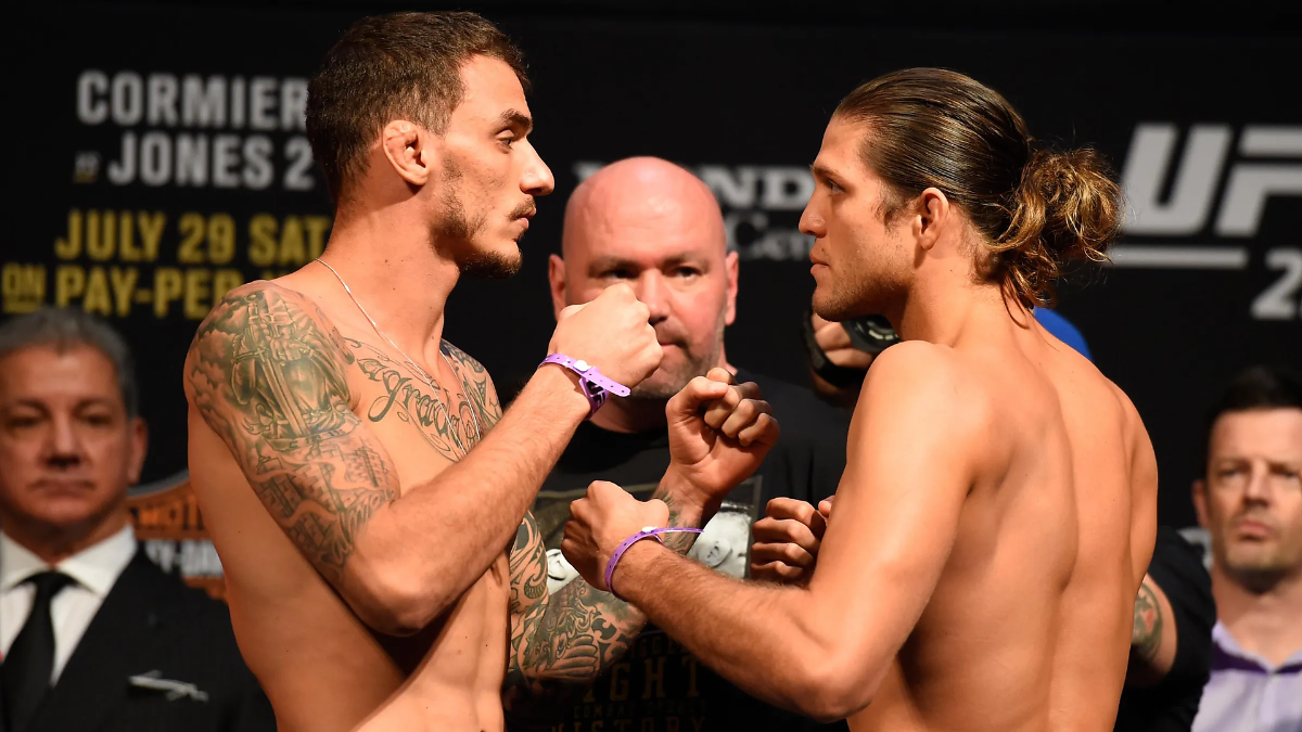 Renato Moicano and Brian Ortega face off ahead of their planned rematch