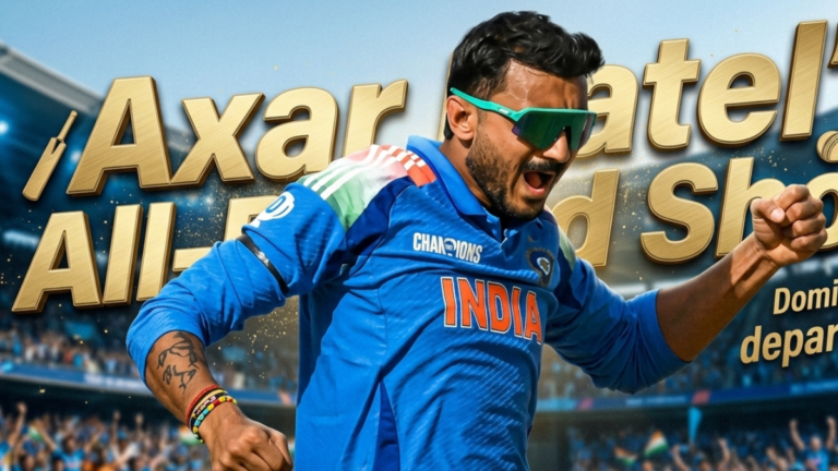 Axar Patel's All-Round Show Powers India