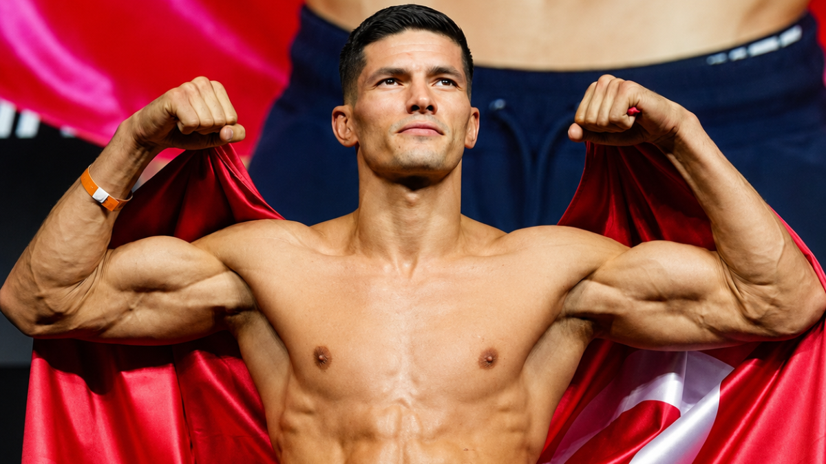 Islam Dulatov walking to the Octagon during a UFC fight