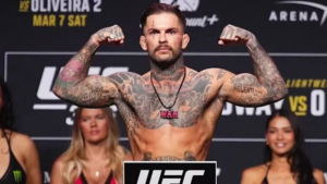 Cody Garbrandt speaking during UFC 329 media week about retirement and fighter support