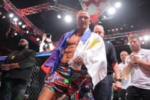 Dustin Poirier during one of his final UFC appearances.