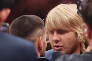 Ilia Topuria and Paddy Pimblett face off, a rivalry that started outside the octagon in 2022.
