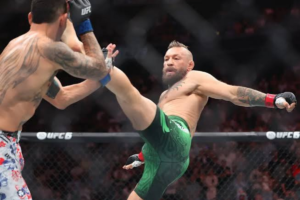 Conor McGregor's coach John Kavanagh addresses the knee injury that ended UFC 329.