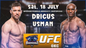 UFC Oklahoma weigh-in results scale photo, Du Plessis and Usman