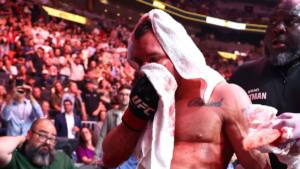 Michael Chandler reacts after a UFC loss during his recent losing streak