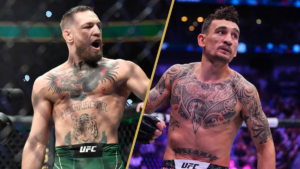 Conor McGregor vs Max Holloway face-off — UFC 329 Full Card Preview and Predictions main event"