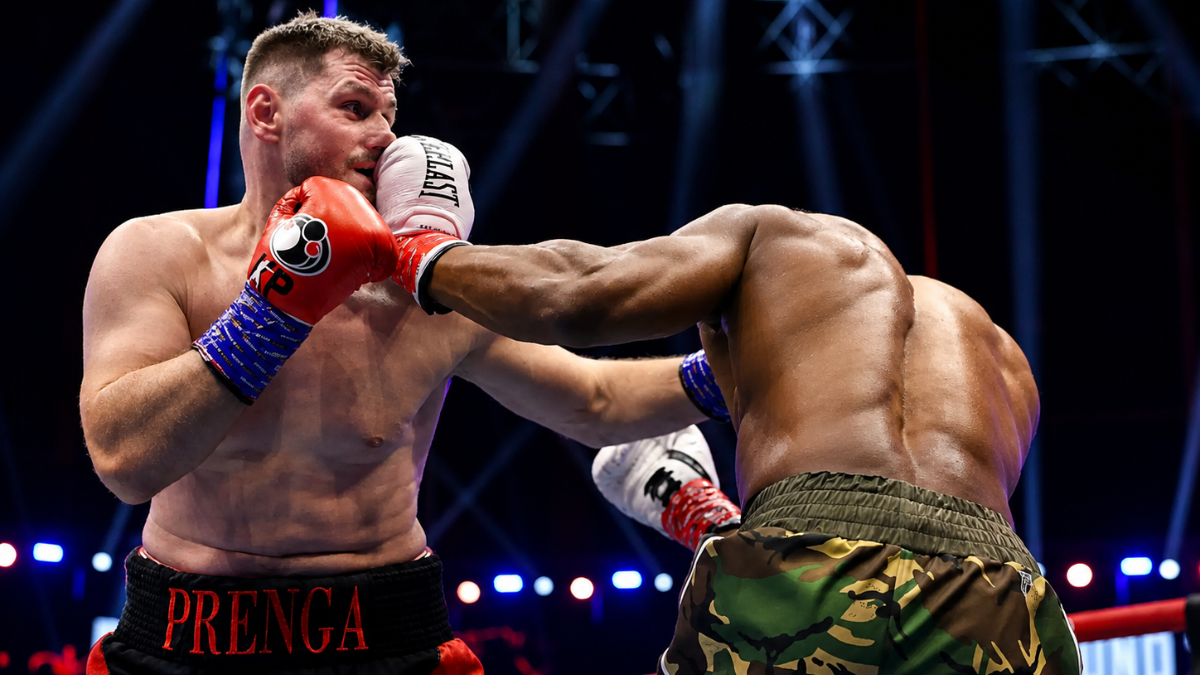 CompuBox punch statistics chart comparing Kristian Prenga's output in round 1 versus round 2.